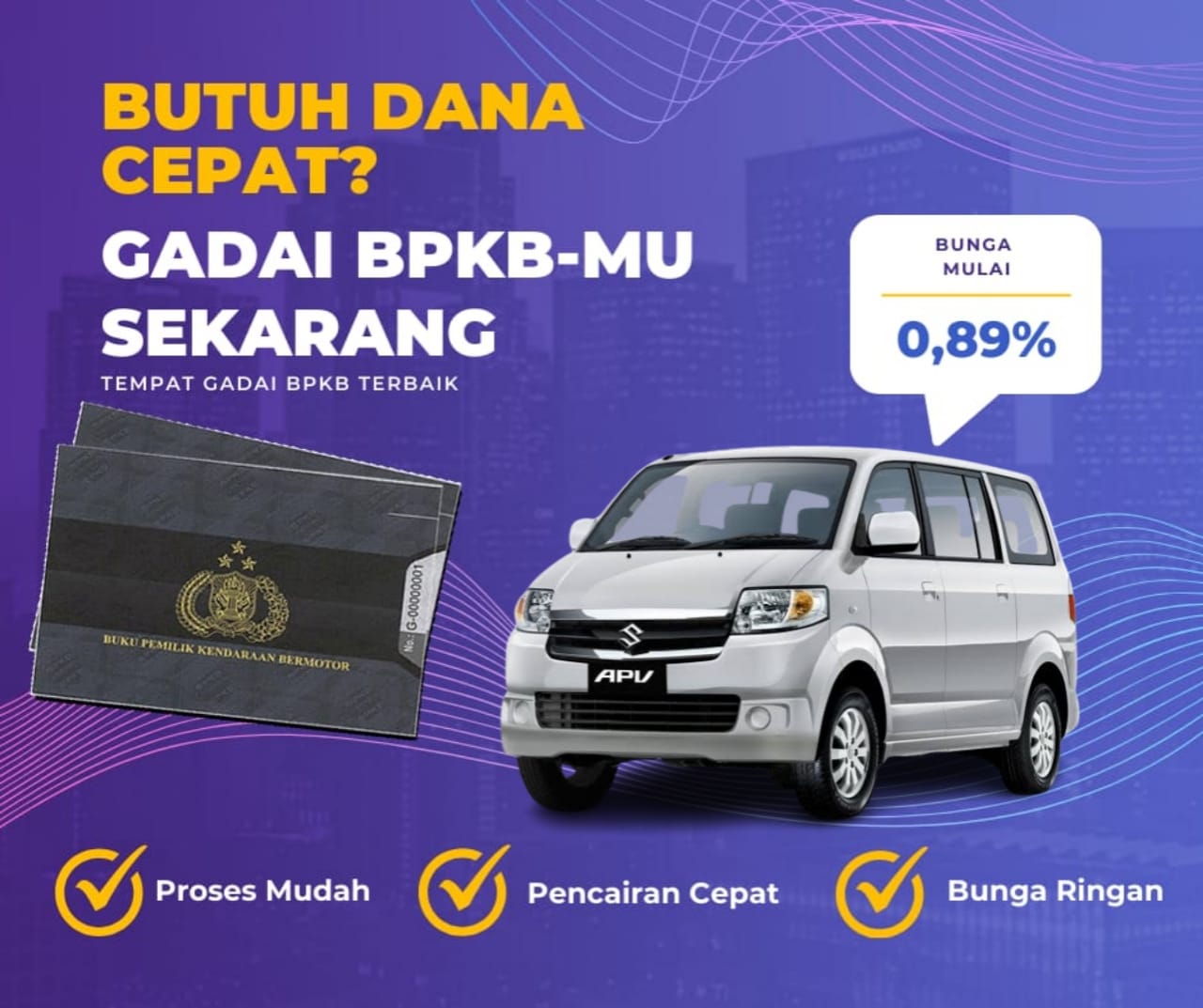 Kredit Jaminan Bpkb Mobil Suzuki Apv Dapat Dana Berapa? Seperti Ini Simulasinya